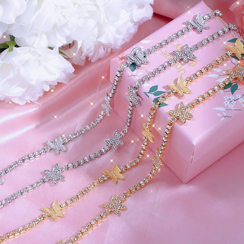 Cute Trendy Butterfly Choker Necklaces